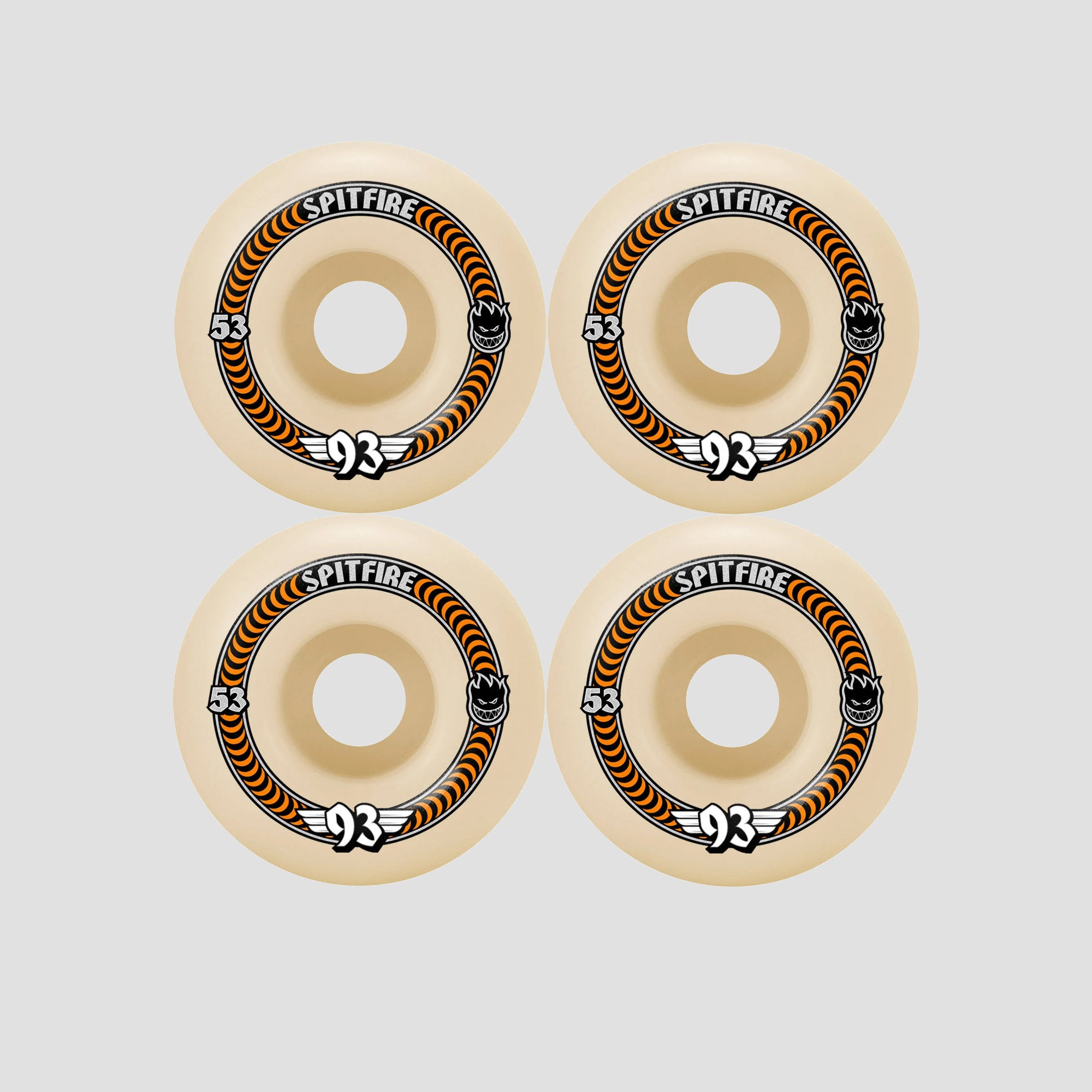 Spitfire 53mm F4 93 Classics Skateboard Wheels Natural