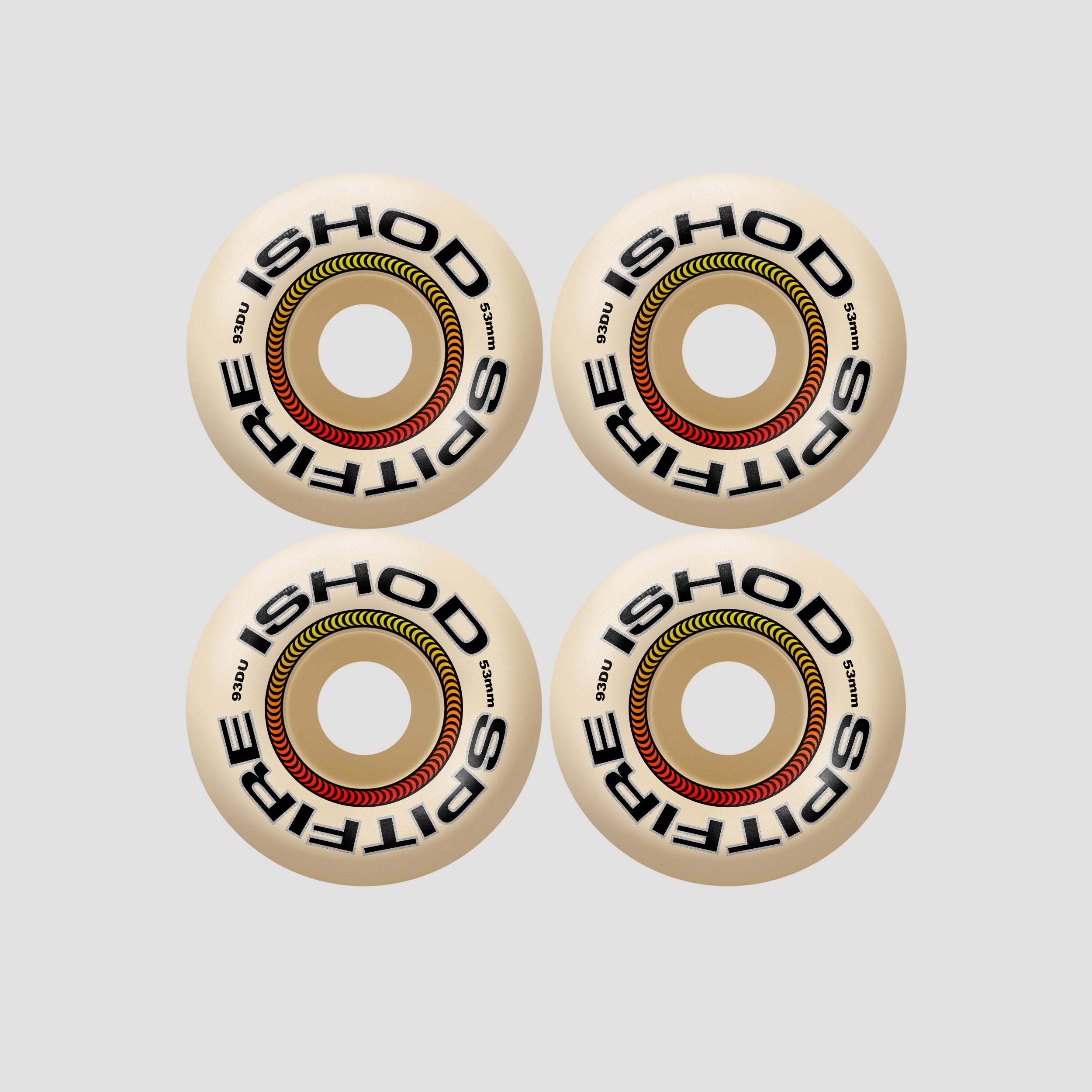Spitfire 53mm F4 93 Ishod Lock-In Classic Skateboard Wheels