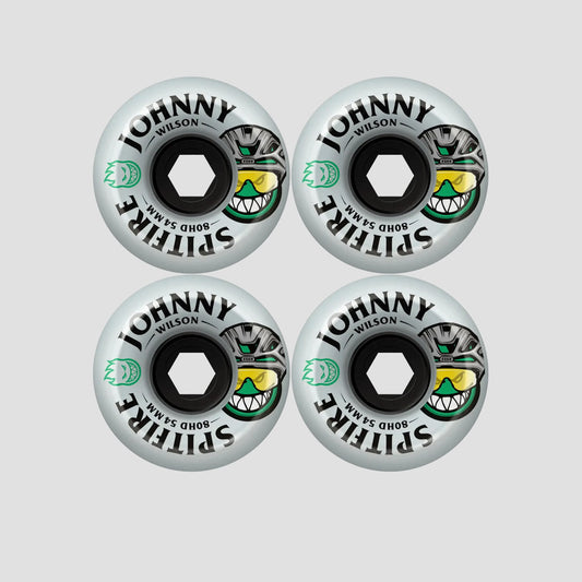 Spitfire 54mm Conical Full 80DU Wilson Burn Squad Skateboard Wheels Clear
