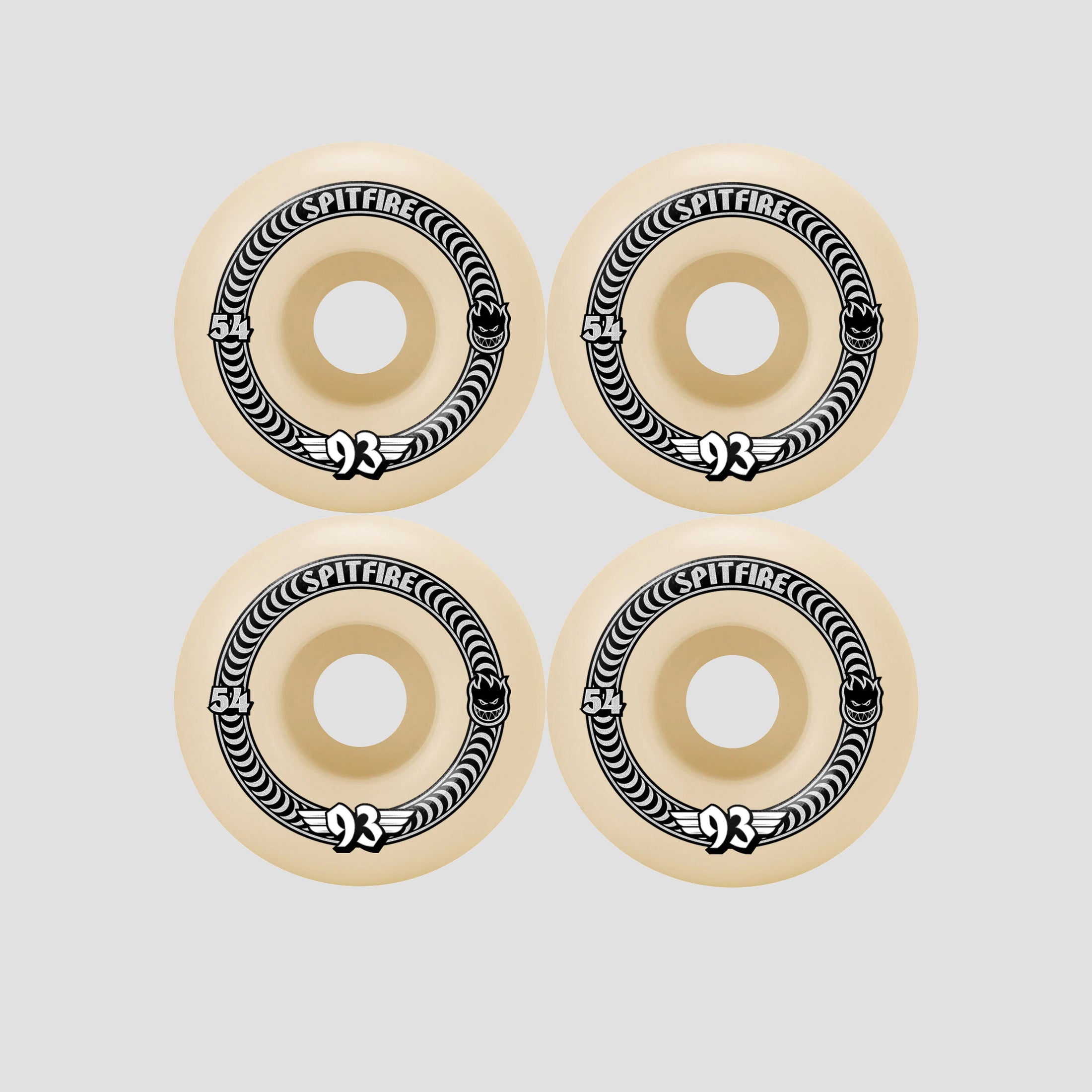 Spitfire 54mm F4 93 Classics Skateboard Wheels Natural