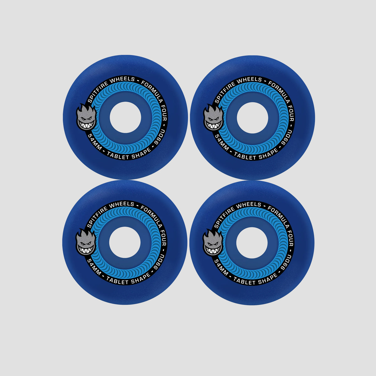 Spitfire 54mm F4 99 Team Tablet Skateboard Wheels Ice Blue