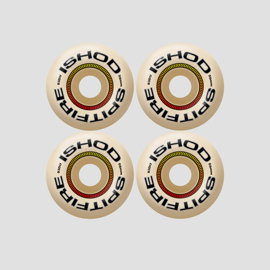 Spitfire 55mm F4 93 Ishod Lock-In Classic Skateboard Wheels Natural