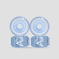 Load image into Gallery viewer, Spitfire 56mm 90 DU SF x April Sapphire Radial Skateboard Wheels Clear / Blue
