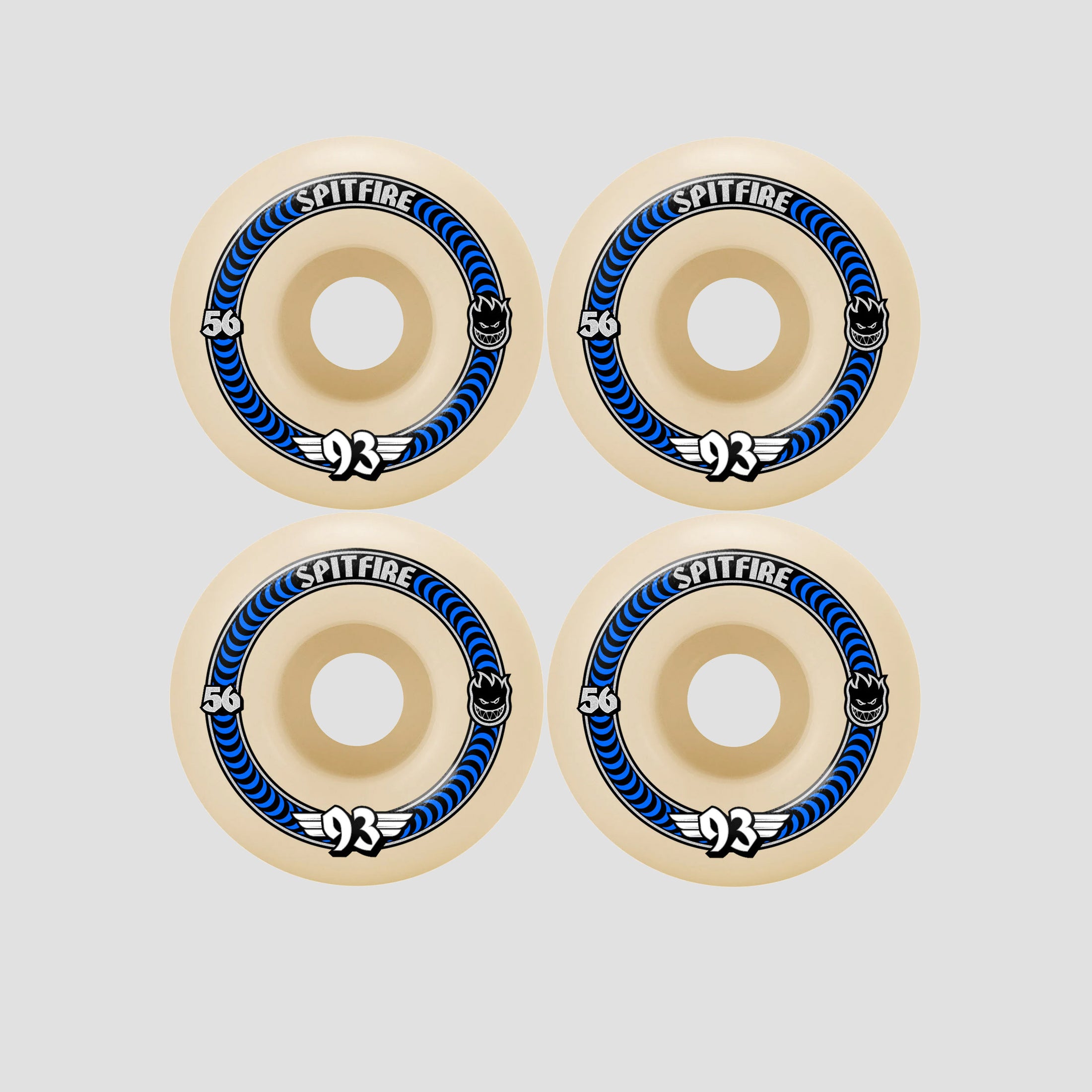 Spitfire 56mm F4 93 Classics Skateboard Wheels Natural