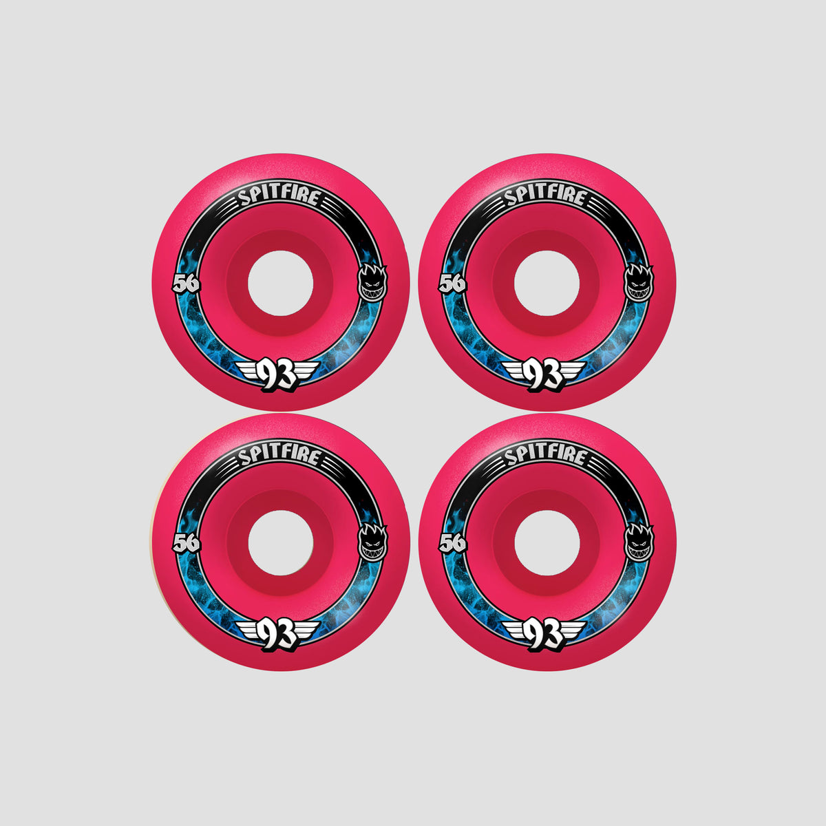 Spitfire 56mm F4 93 Radial Skateboard Wheels Pink