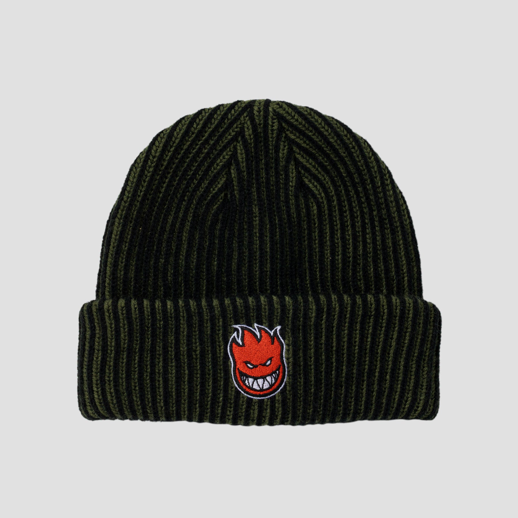 Spitfire Bighead Fill Beanie Olive / Black / Red