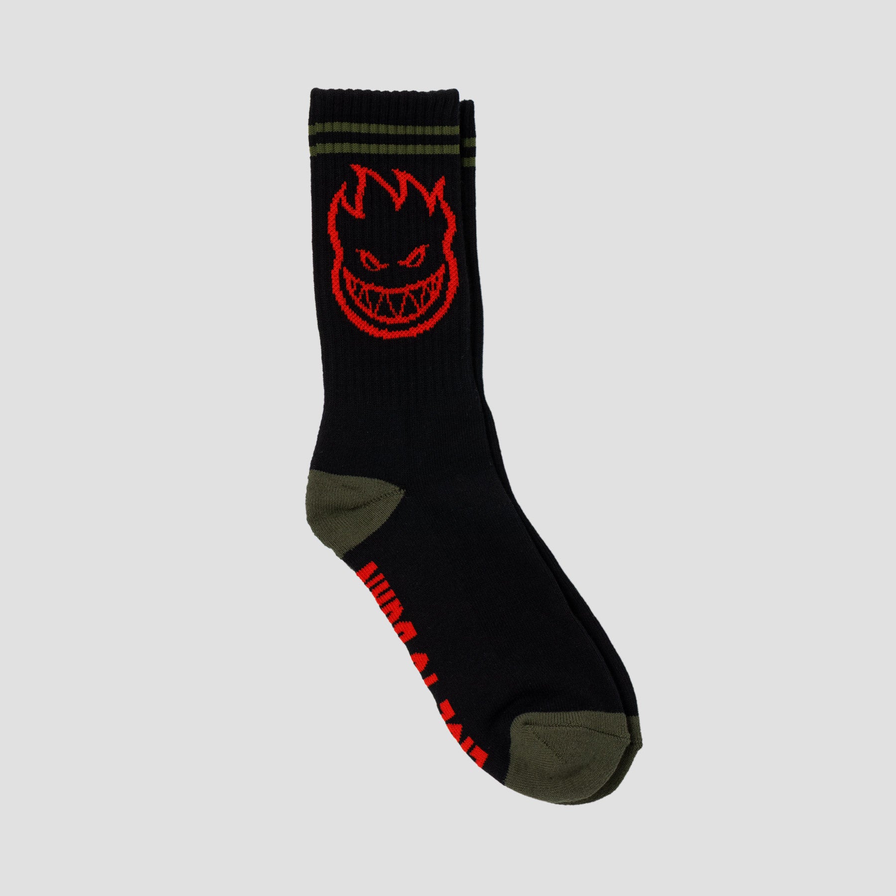 Spitfire Bighead Socks Black / Olive / Red
