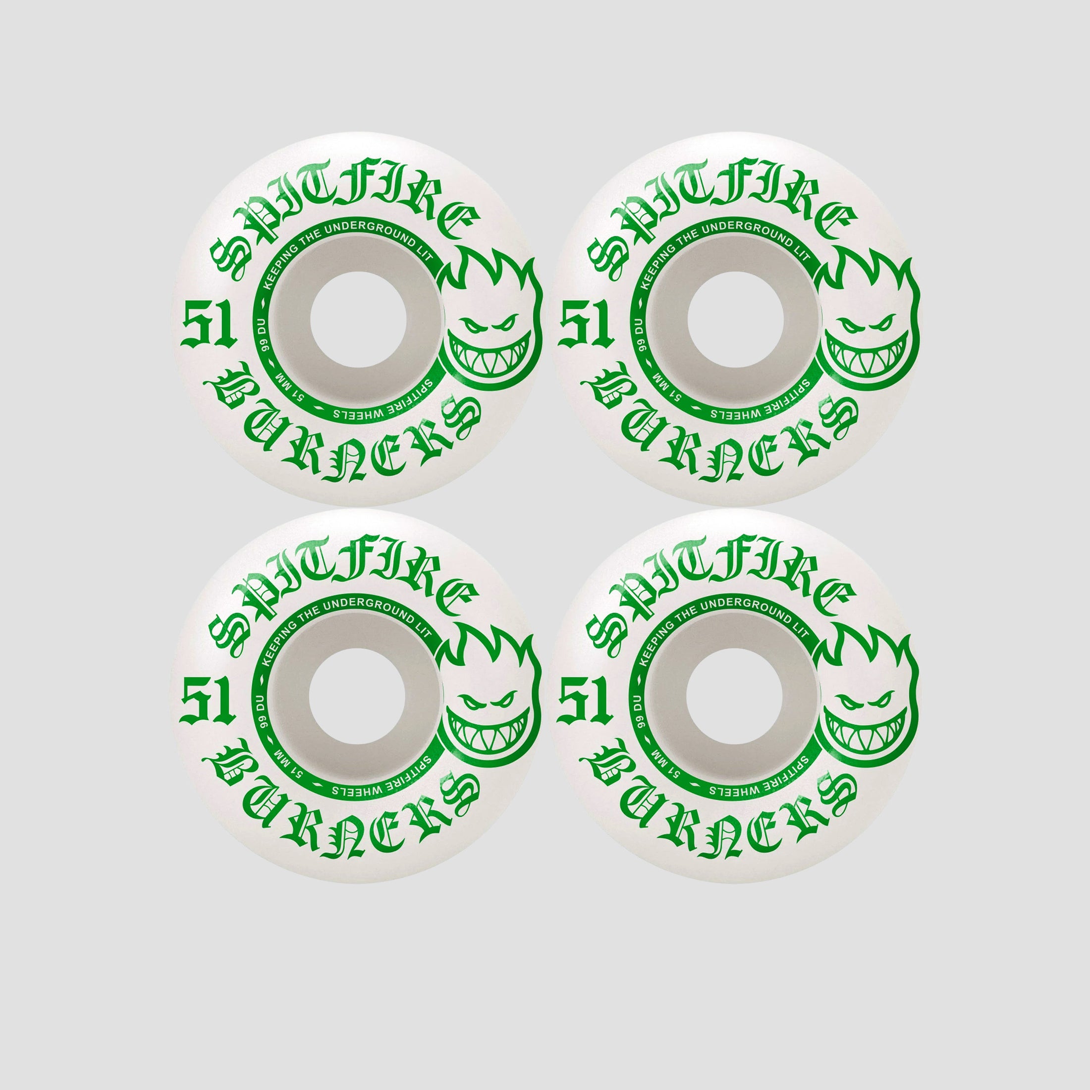 Spitfire Burner Bighead 51mm Skateboard Wheels White