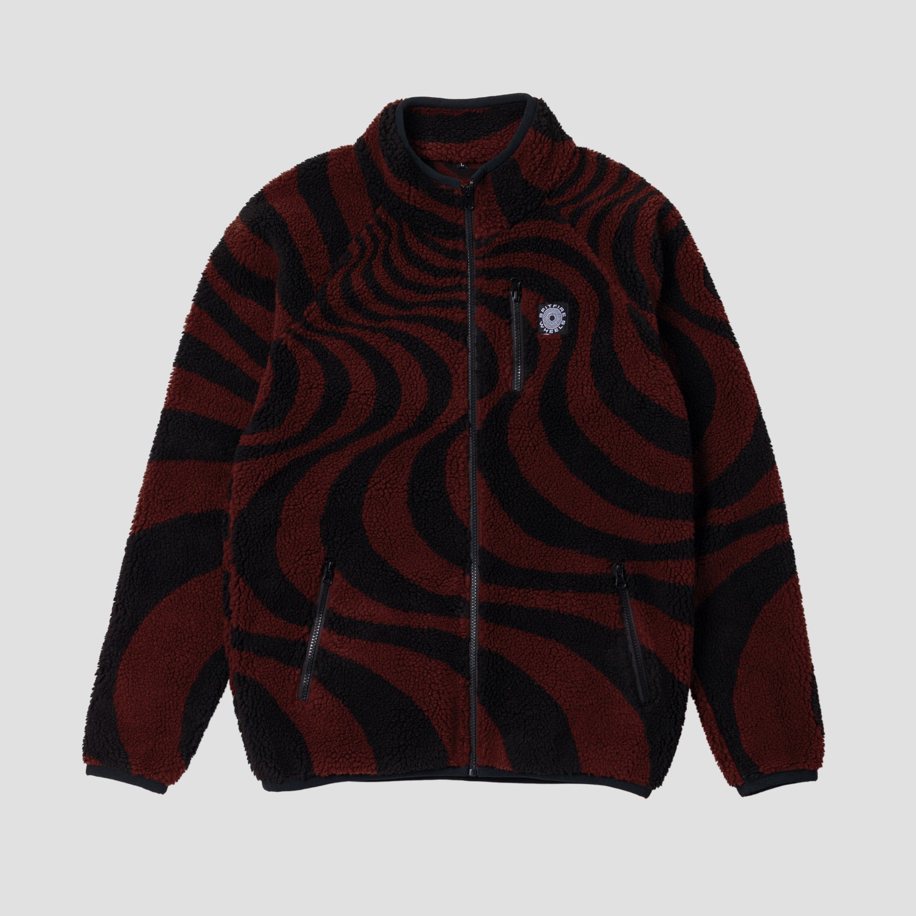 Spitfire Classic 87 Swirl Fleece Jacket Black / Dark Red