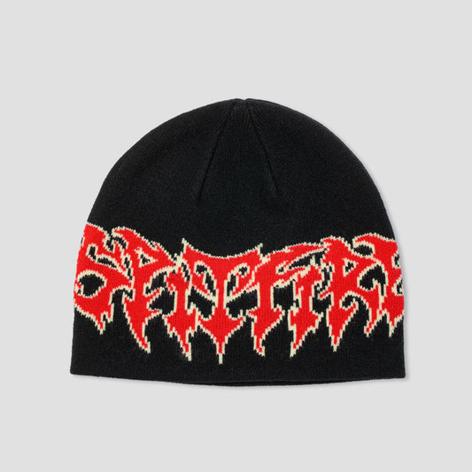 Spitfire Demon Script Beanie Black / Red / Cream