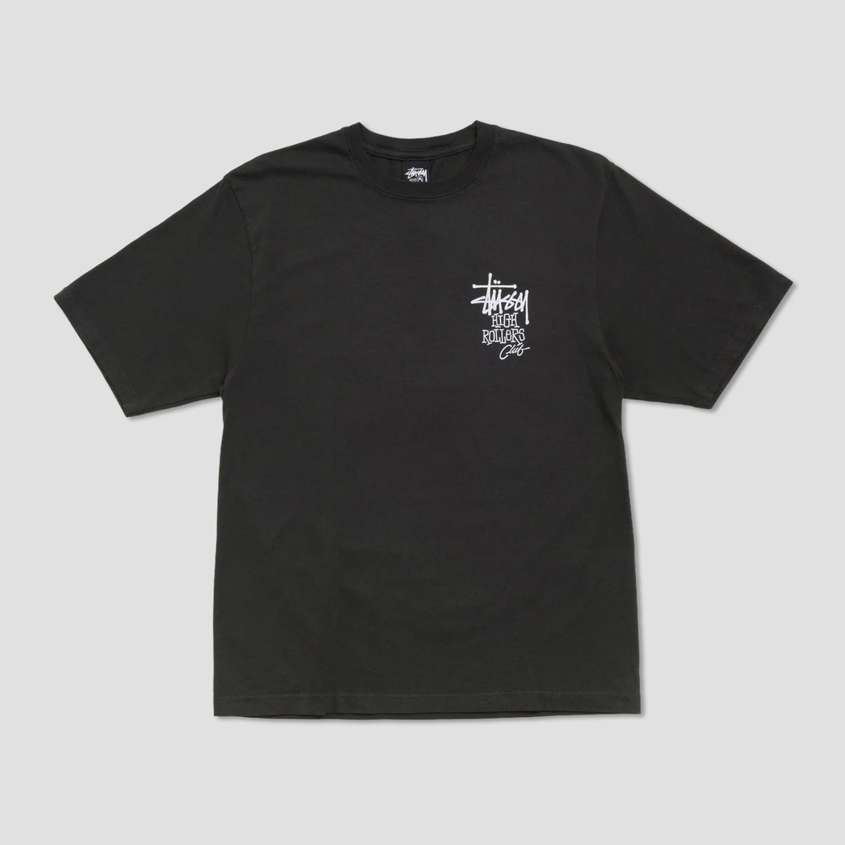 Stussy High Rollers Pigment Dyed T-Shirt Faded Black