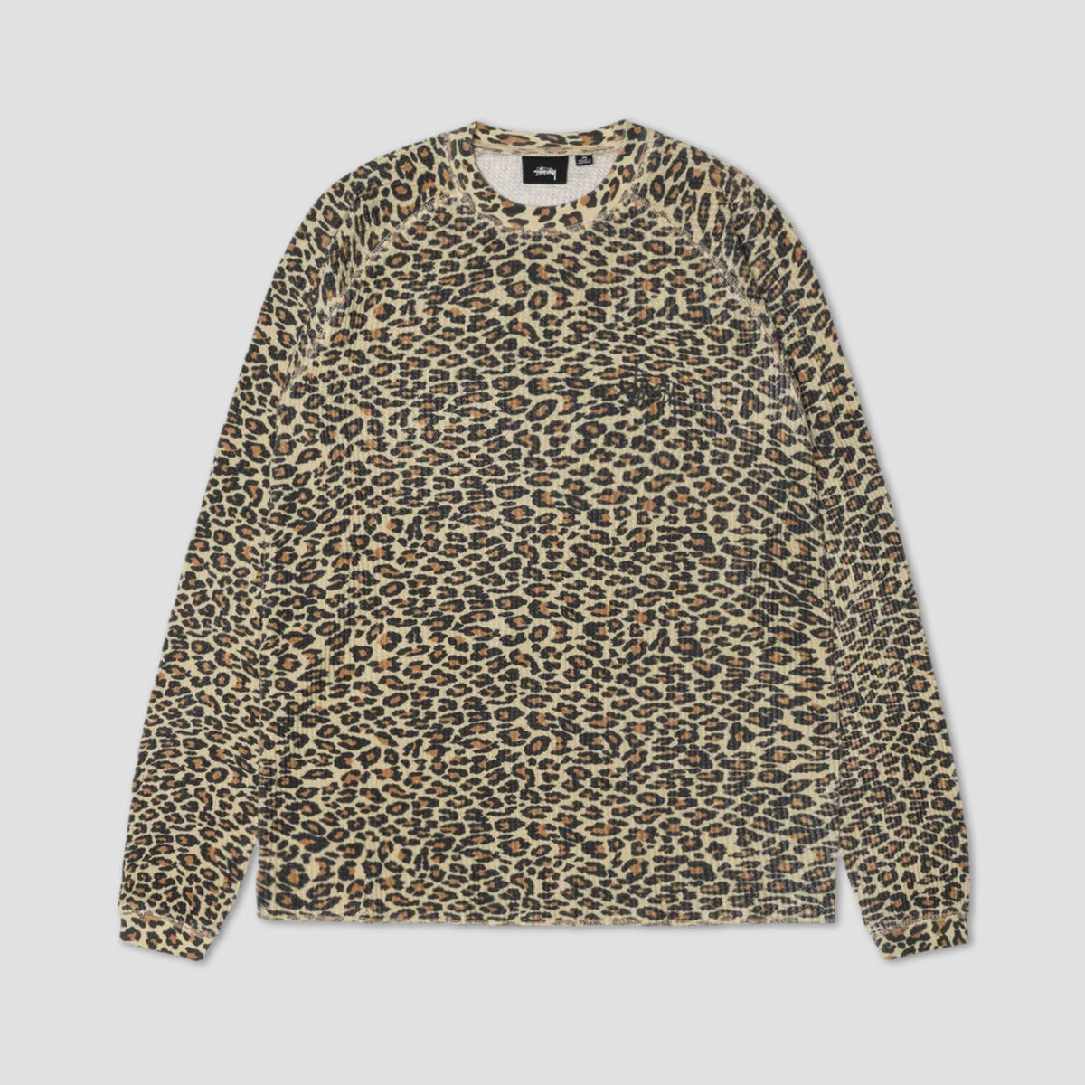 Stussy Raglan Thermal Basic Stock Longsleeve Leopard