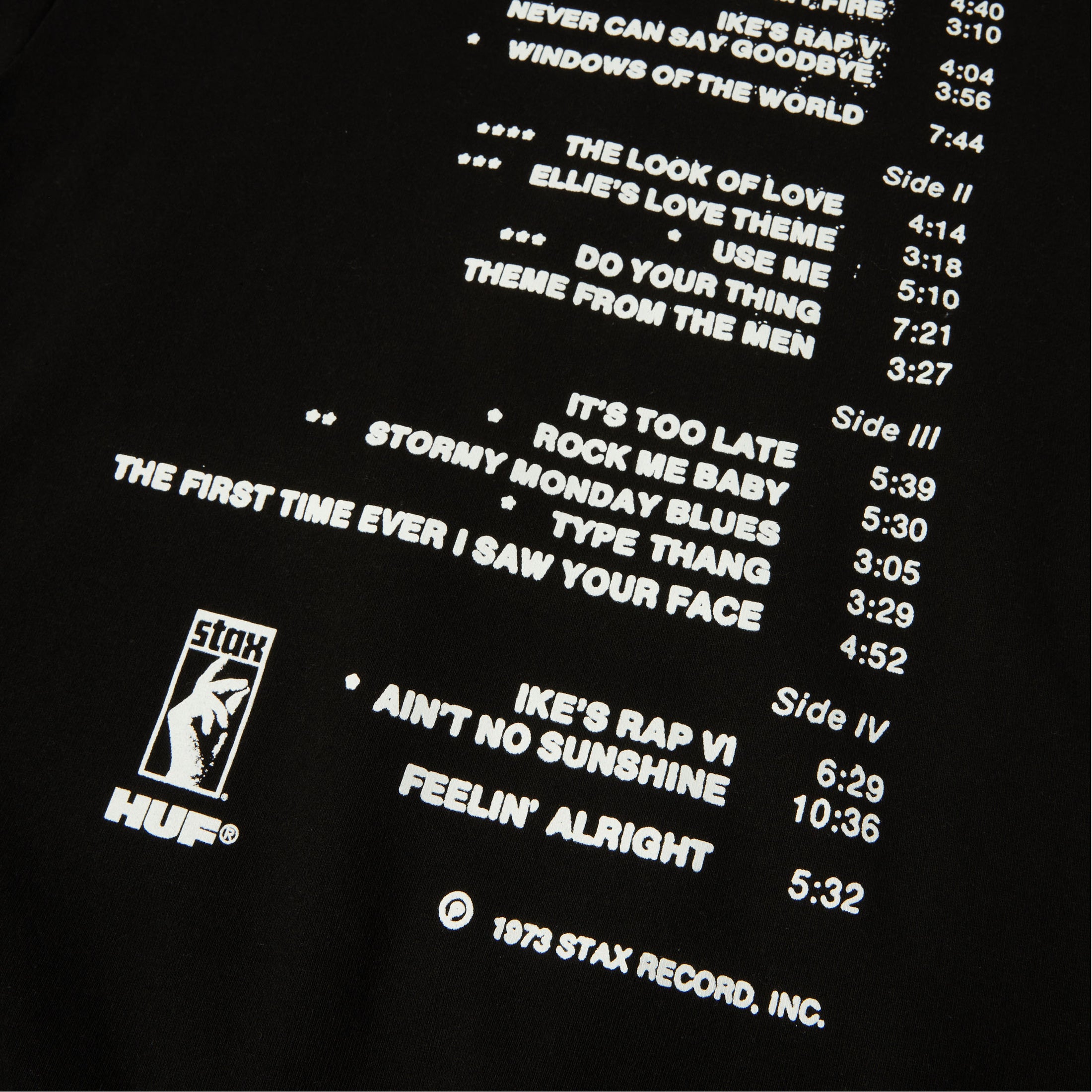 HUF X Isaac Hayes Tahoe Heavyweight Hood Black