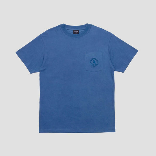 Passport Organic Embroidery Pocket T-Shirt Royal Blue