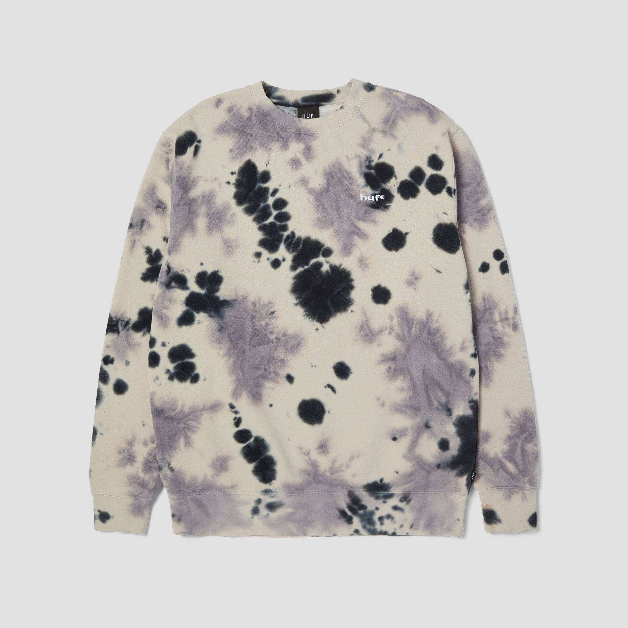 HUF Tie Dye 89 Logo Crew Navy