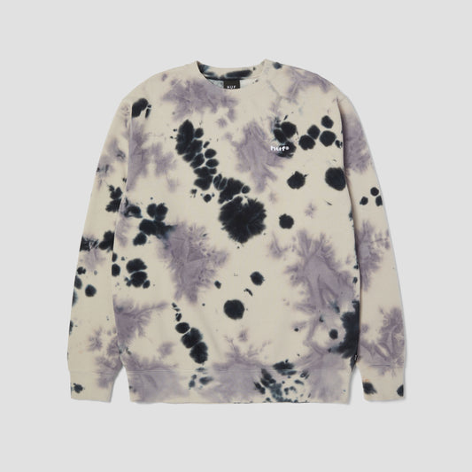 HUF Tie Dye 89 Logo Crew Navy