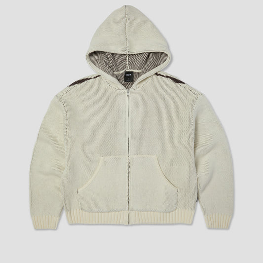HUF Token Zip Hooded Sweater Crew Bleach