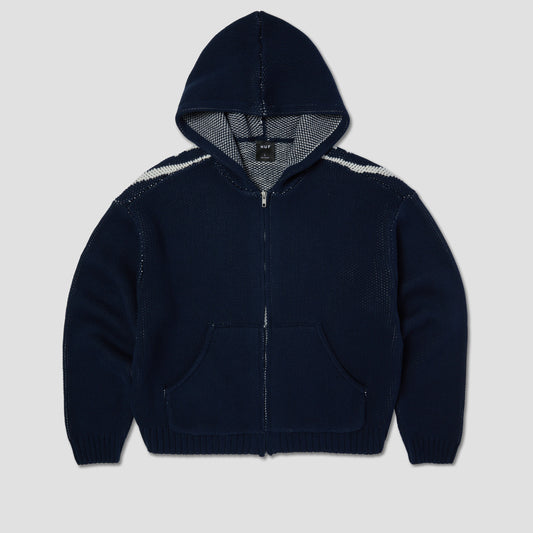 HUF Token Zip Hooded Sweater Crew Navy