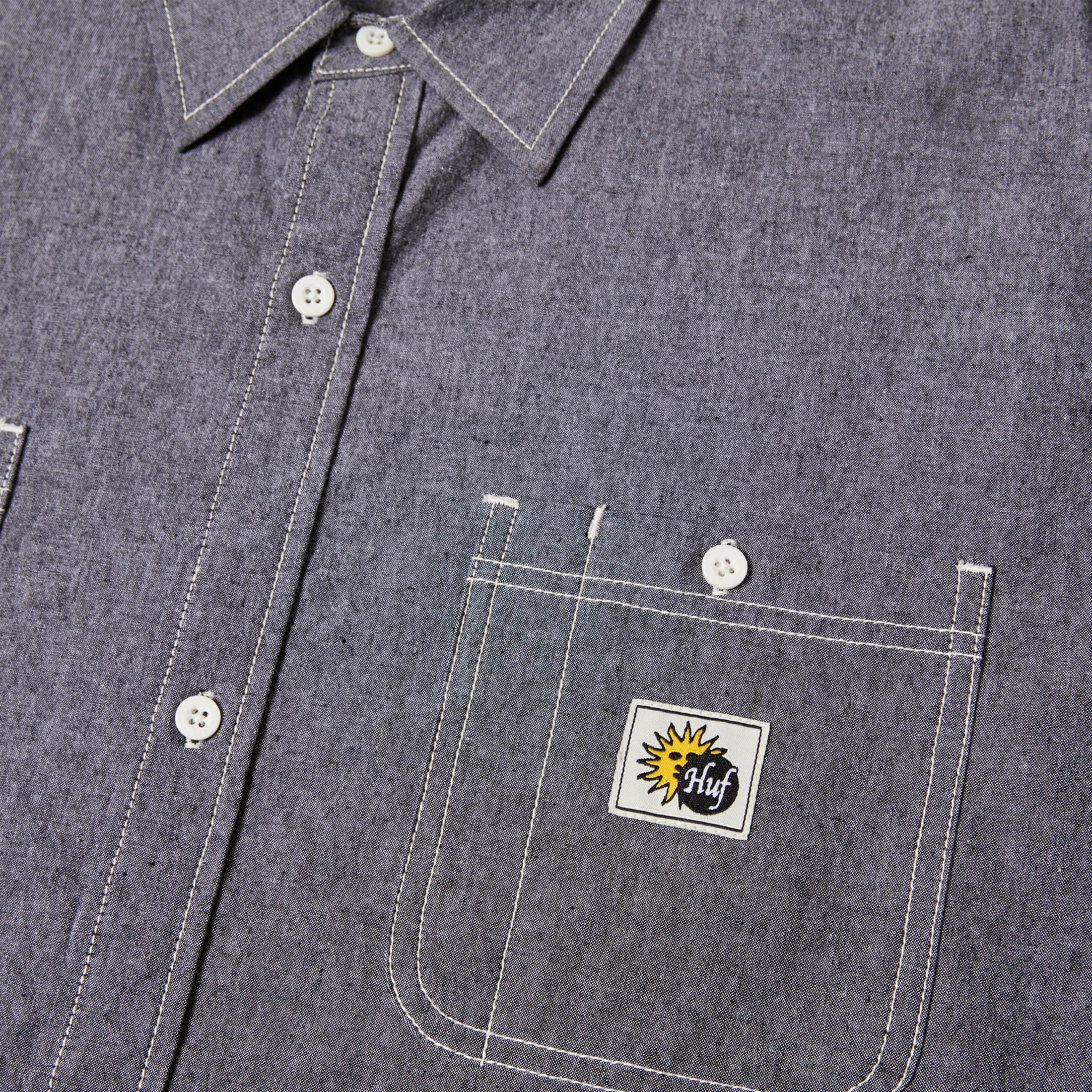 HUF Total Eclipse Chambray Shirt Black