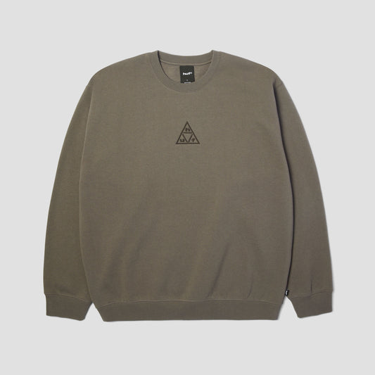 HUF Triple Triangle Embroidered Crew Dark Earth / Brown