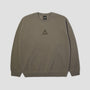 HUF Triple Triangle Embroidered Crew Dark Earth / Brown