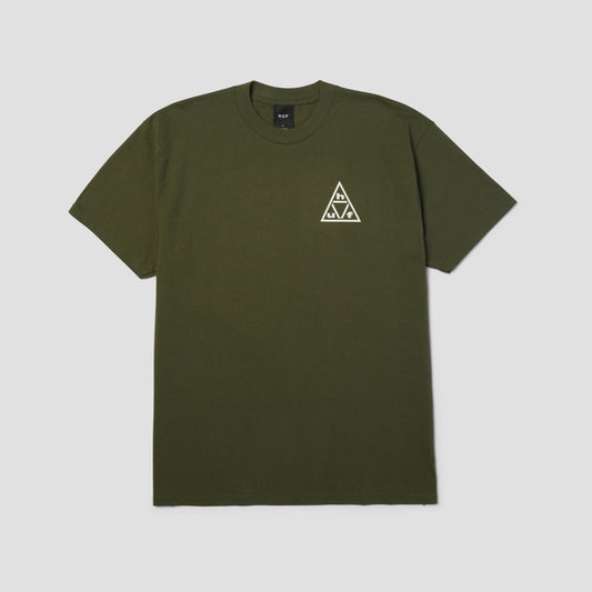 HUF Triple Triangle T-Shirt Surplus Green / White