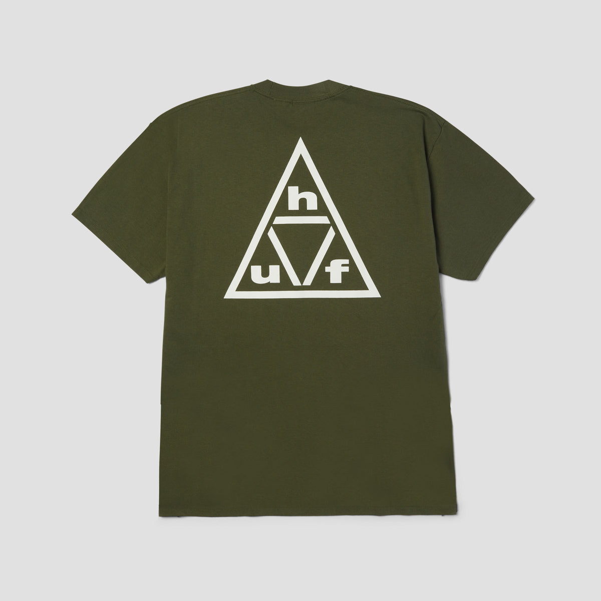 HUF Triple Triangle T-Shirt Surplus Green / White