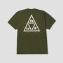 HUF Triple Triangle T-Shirt Surplus Green / White