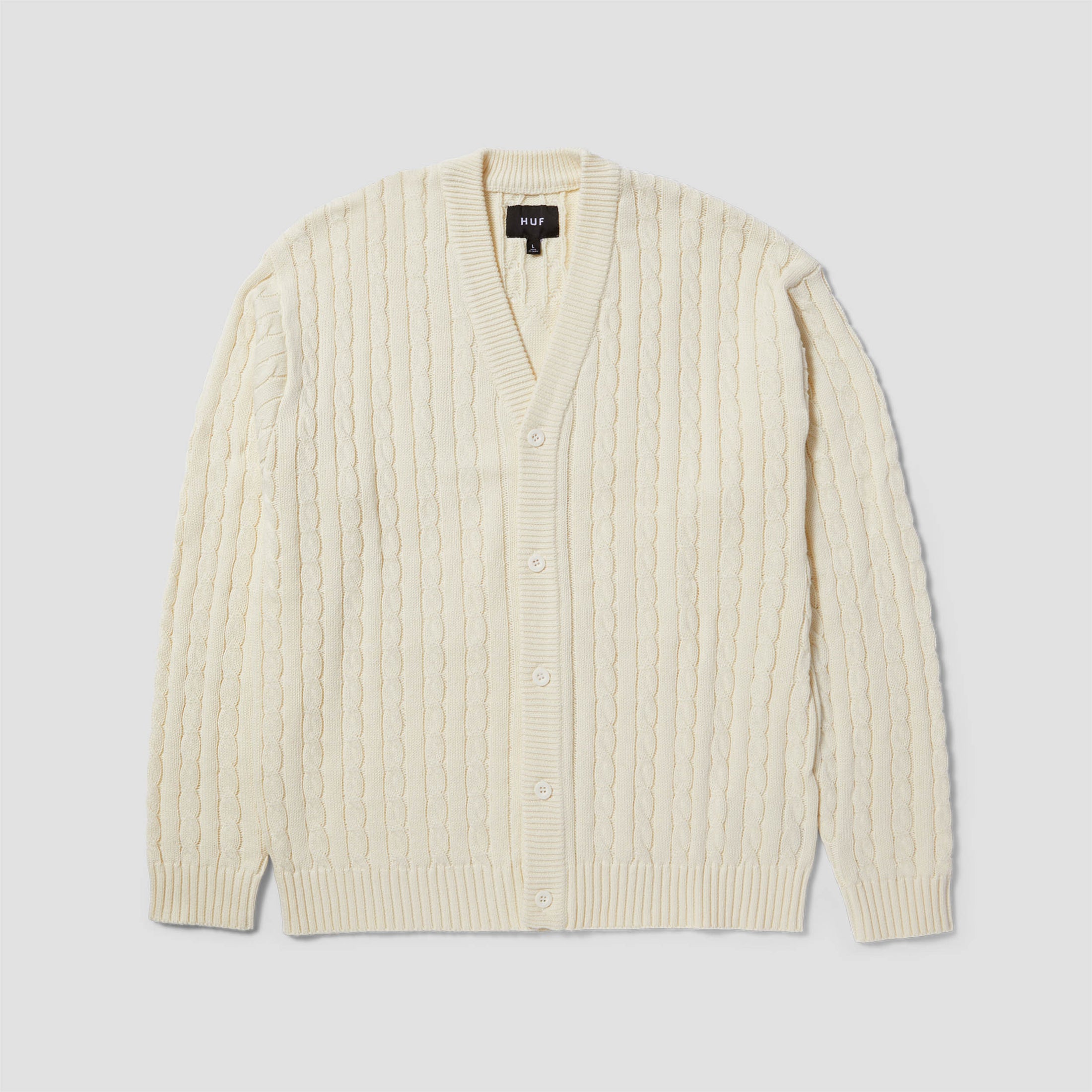 HUF TT Jacquard Cardigan Natural