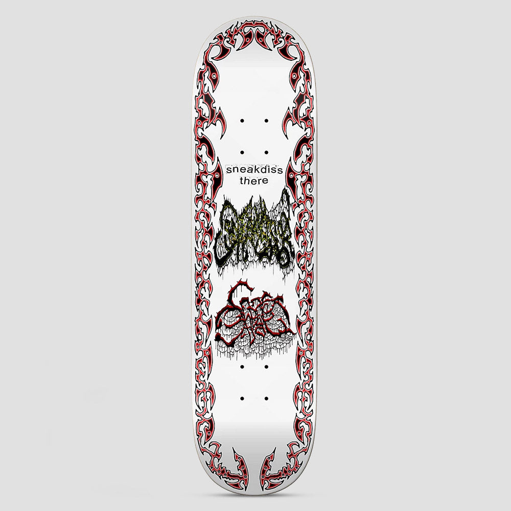 There 8.5 Team Sneakdiss Battle Ship Skateboard Deck White