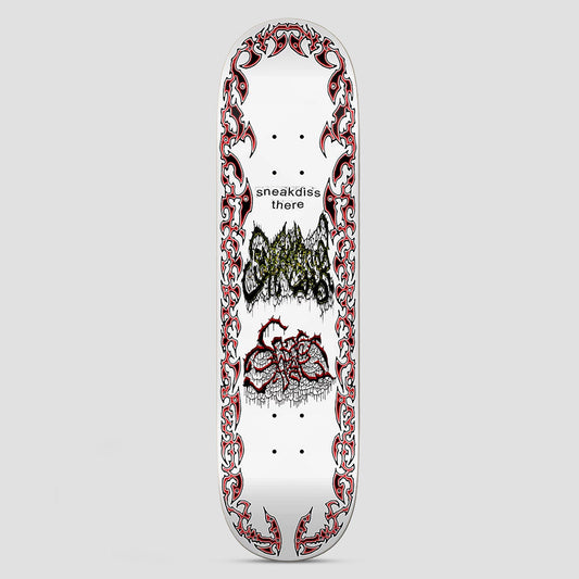 There 8.5 Team Sneakdiss Battle Ship Skateboard Deck White