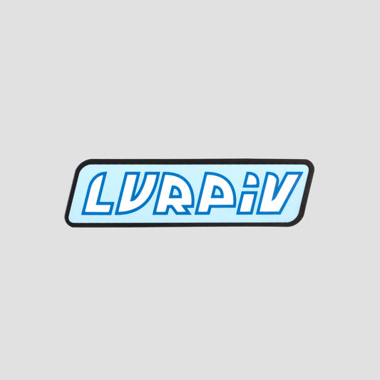 Lurpiv Slant Logo Sticker Light Blue/White