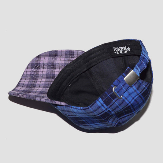 Token Pissing Angel Cap Blue / Purple Plaid