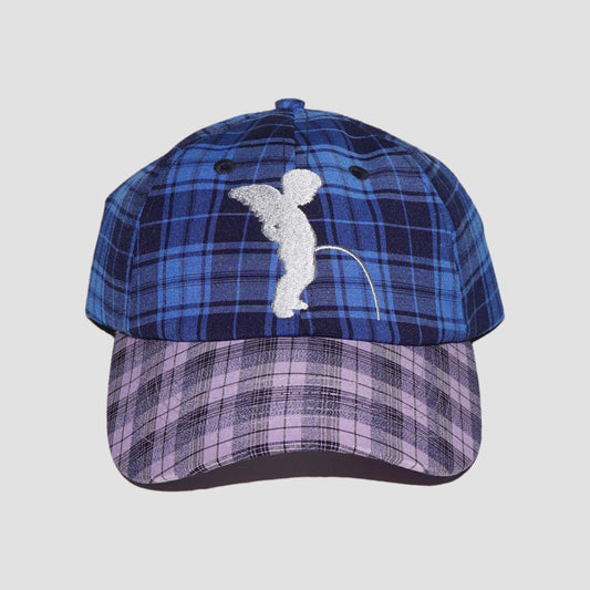 Token Pissing Angel Cap Blue / Purple Plaid