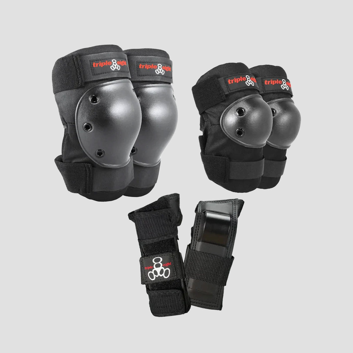 Triple Eight Saver Series 3-Pack Adult Padset Black