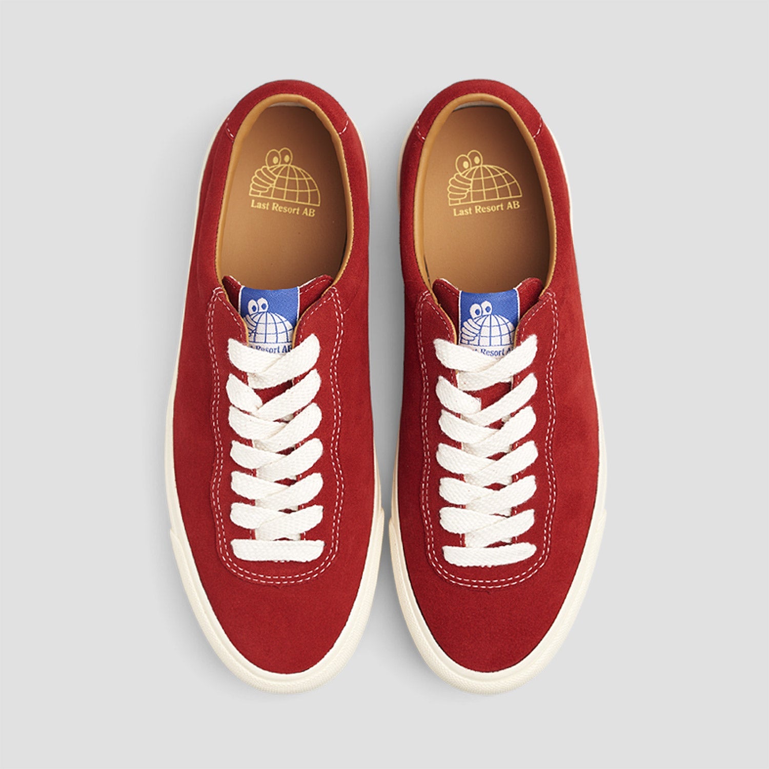 Last Resort AB VM001 Suede LO Skate Shoes Old Red / White
