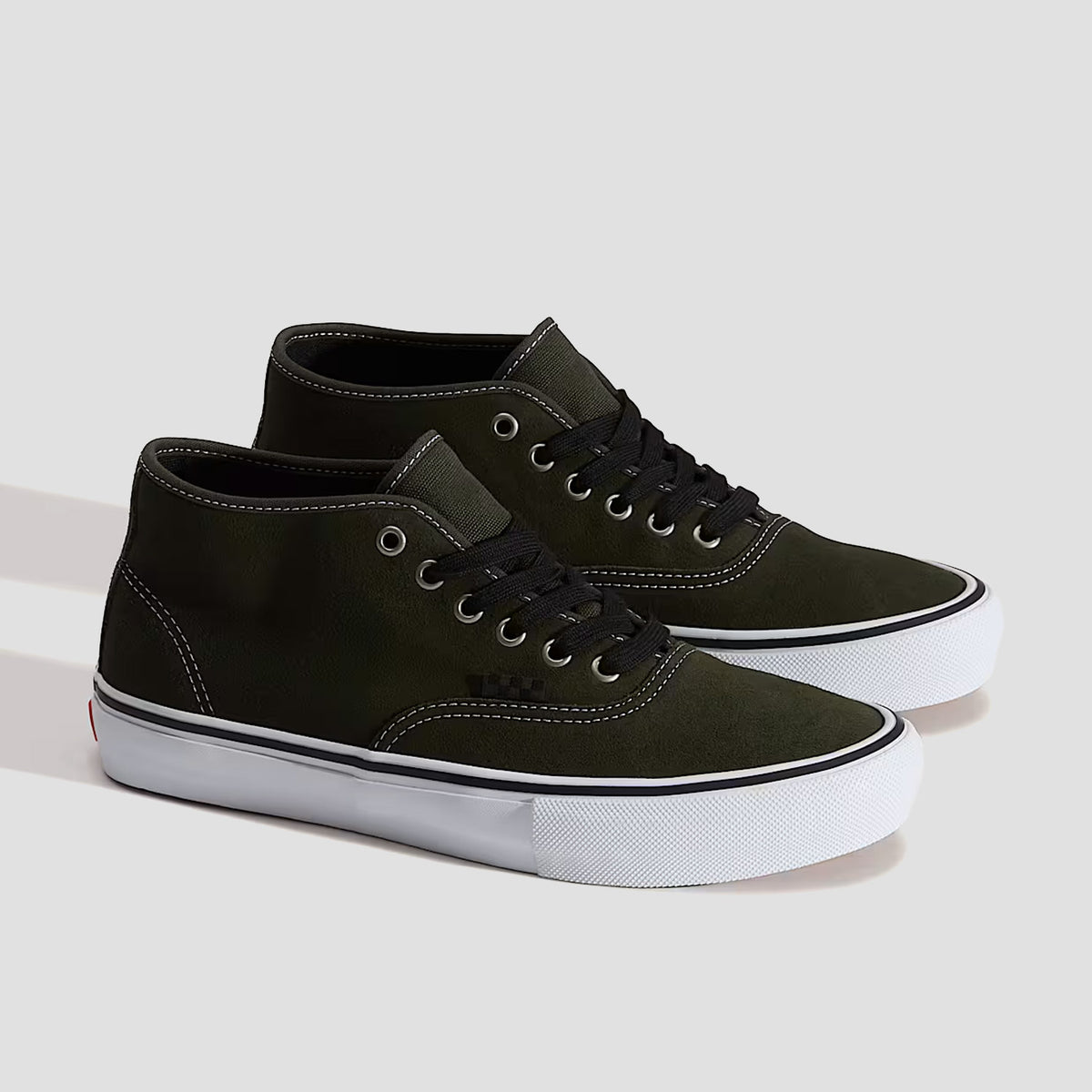 Vans Skate Authentic Mid Skate Shoes Obsidian Fern