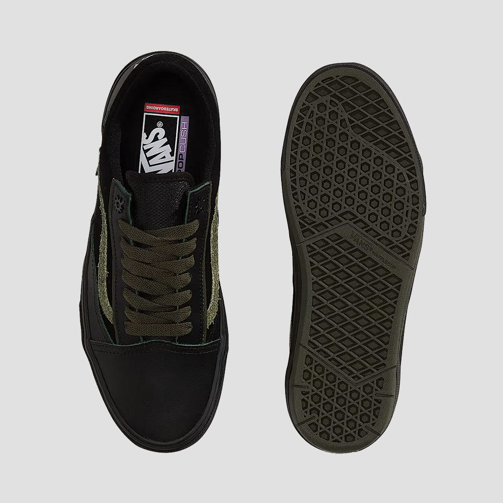 Vans Skate Old Skool Wafflecup Skate Shoes Willow Green / Black