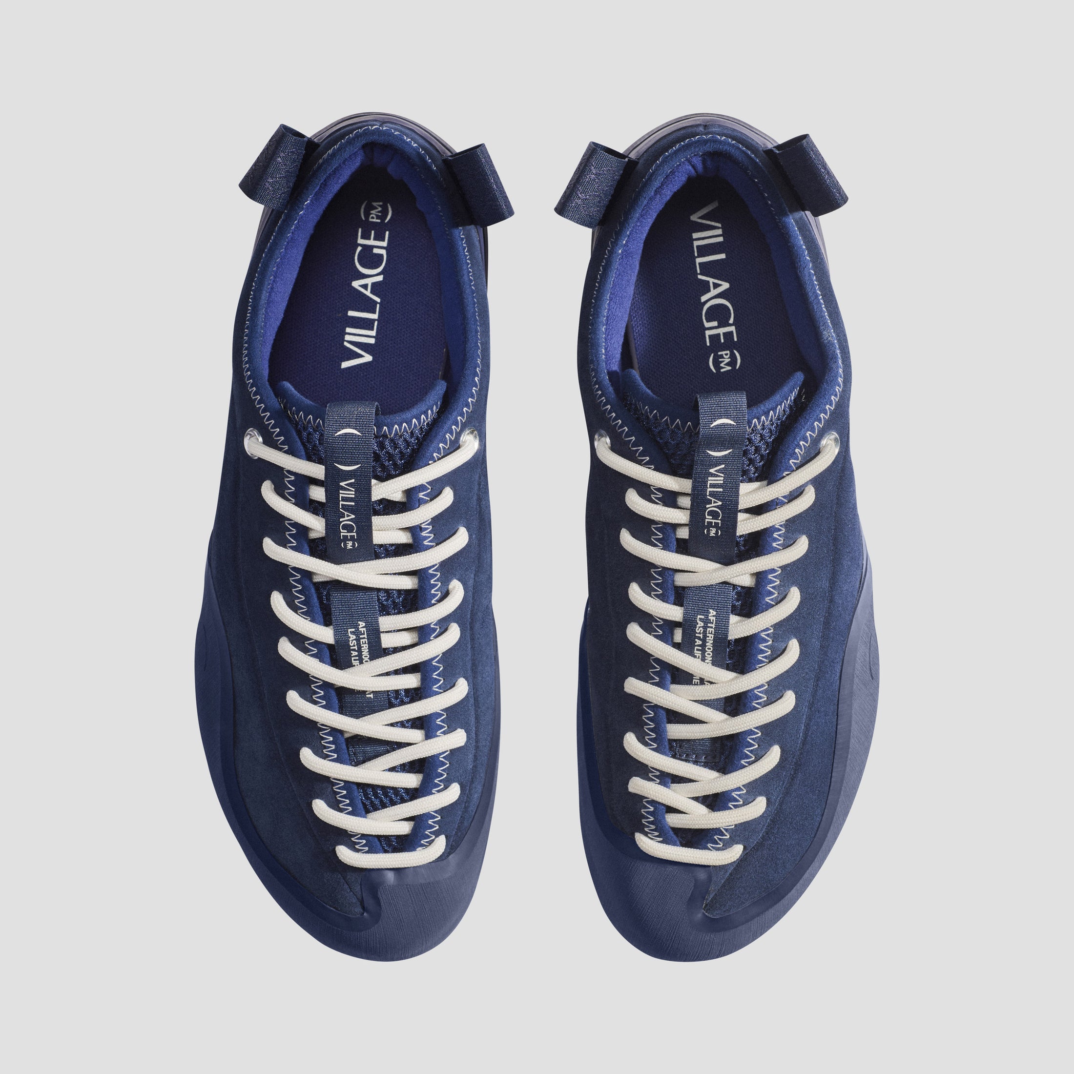 Village PM 1PM Leather Suede Skate Shoes Navy / Navy