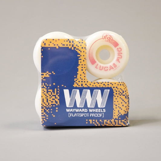 Wayward 54 mm 101a Lucas Puig Funnel Pro Skateboard Wheels White / Pink