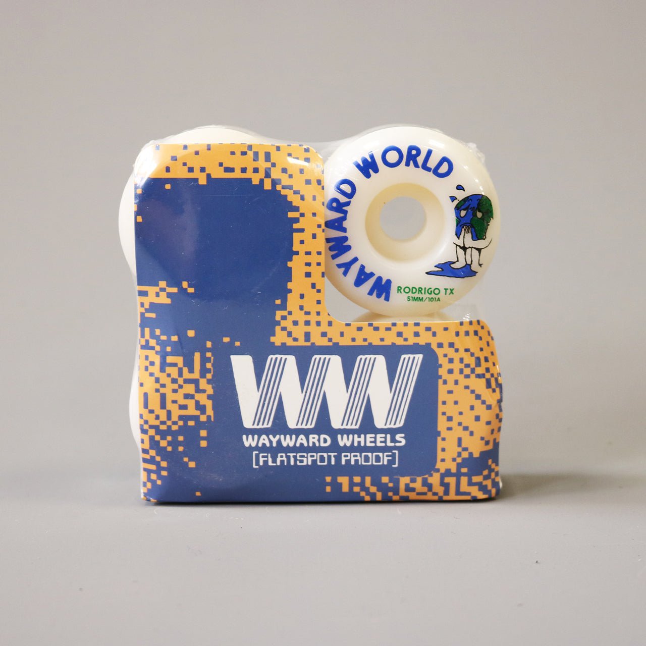 Wayward 51 mm 101a Rodrigo Tx Funnel Pro Skateboard Wheels White / Royal / Green