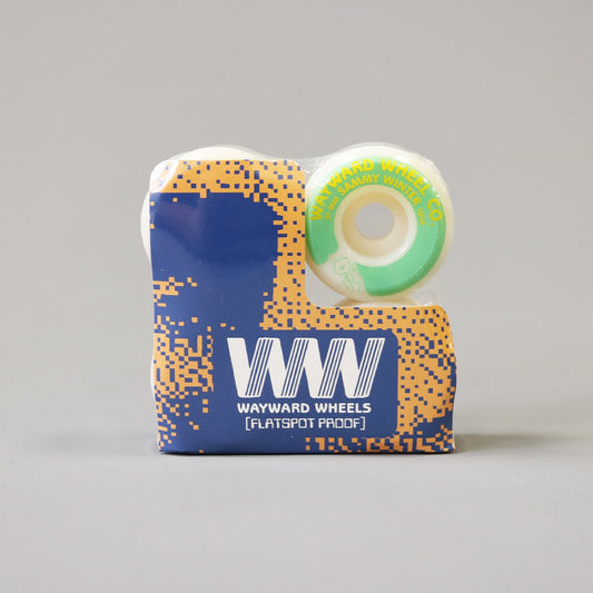 Wayward 51 mm 101a Sammy Winter Funnel Pro Skateboard Wheels White / Green