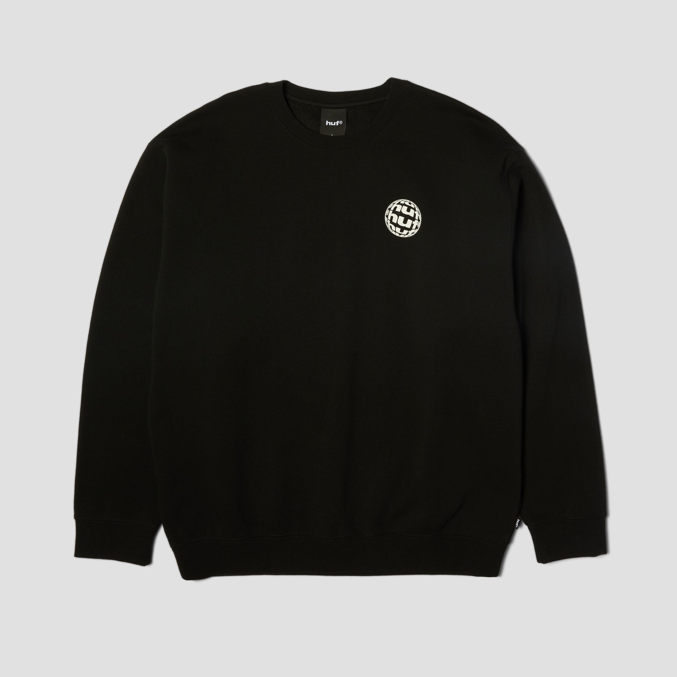 HUF Wide Angle Crew Black