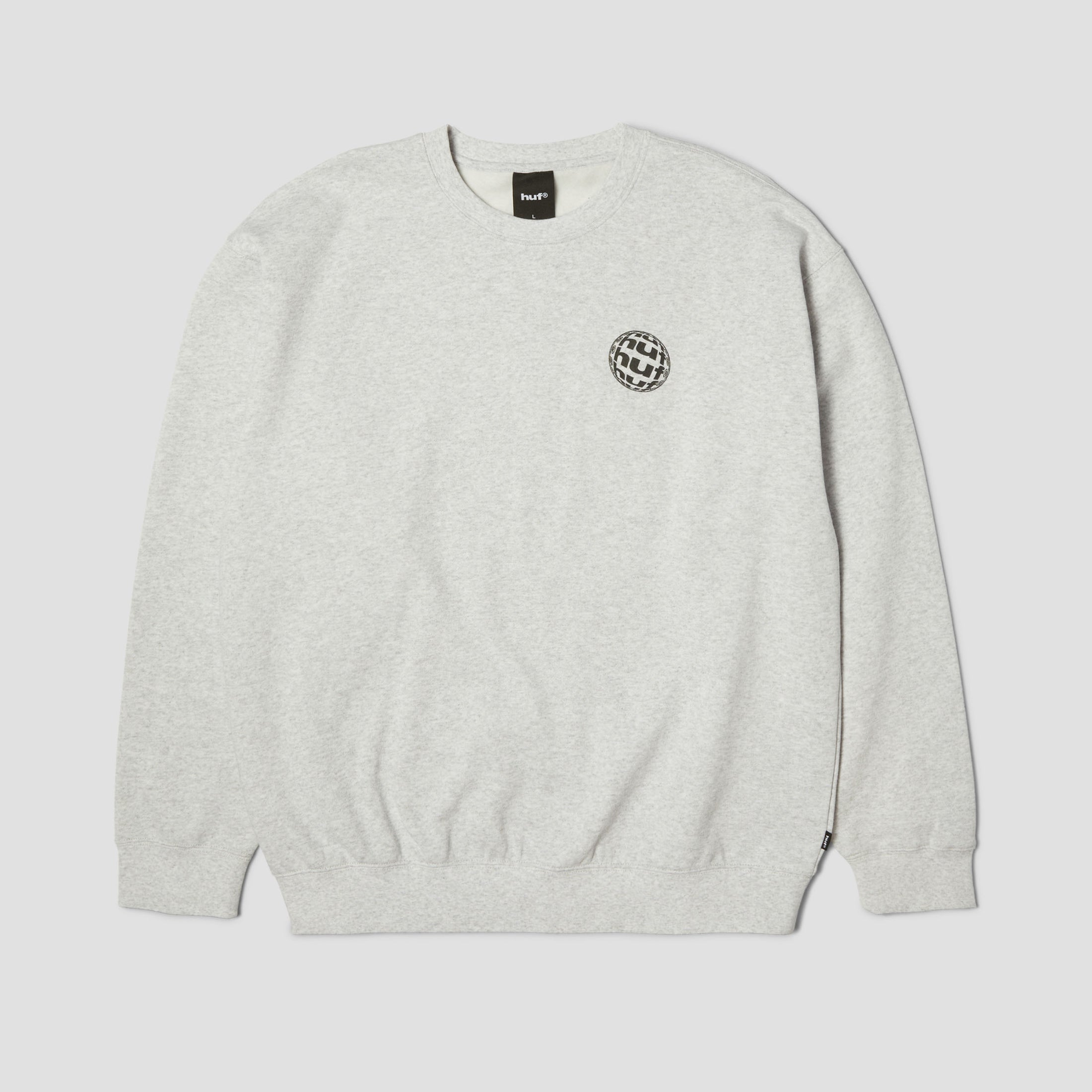 HUF Wide Angle Crew Heather Grey