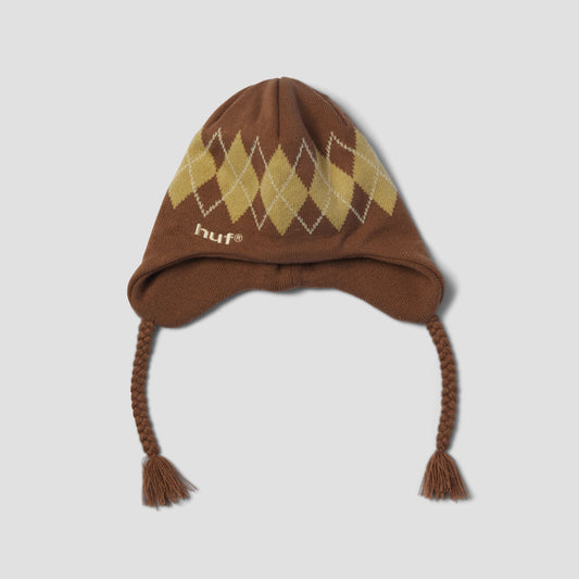 HUF Wilson Braided Beanie Brown