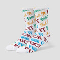 Load image into Gallery viewer, HUF Wintertime Fuck It Sock White

