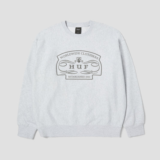 HUF Worldwide Clothiers Crew Heather Grey