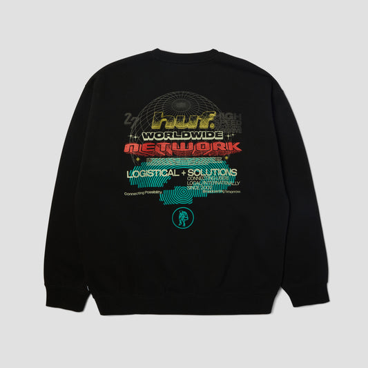 HUF Worldwide Network Crew Black