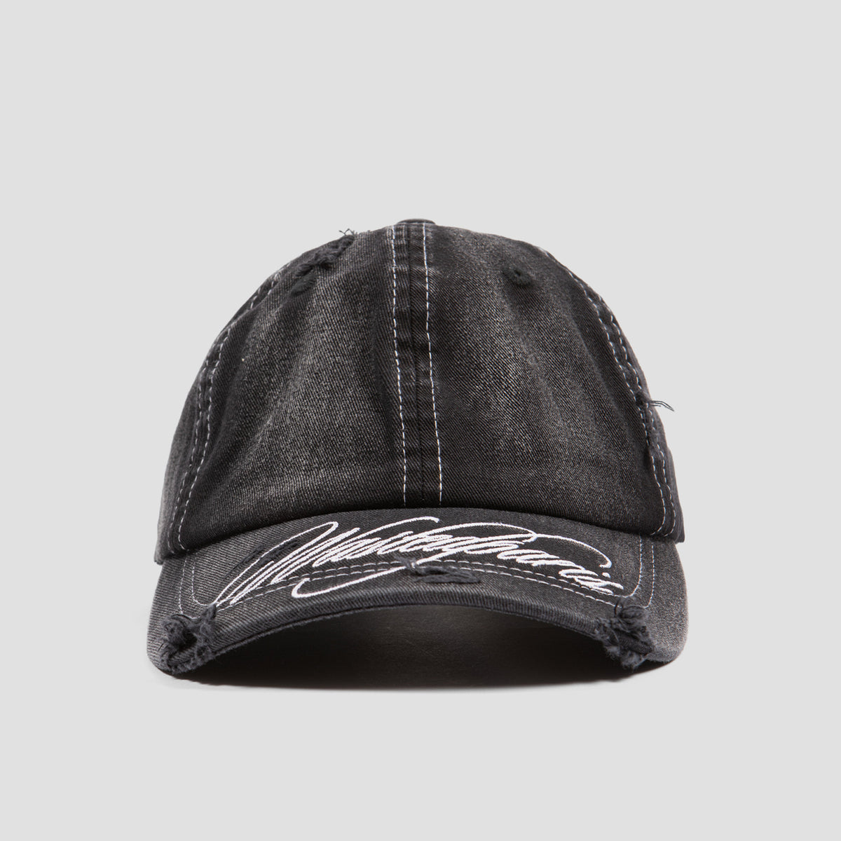 Wasted Paris Script Cap Faded Black