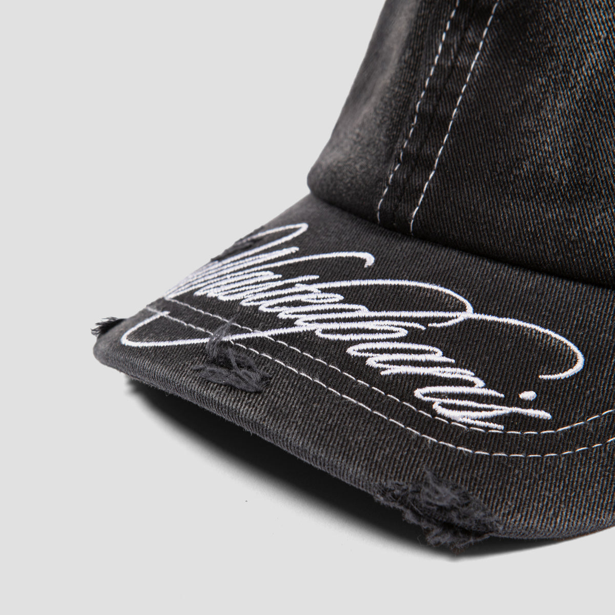 Wasted Paris Script Cap Faded Black